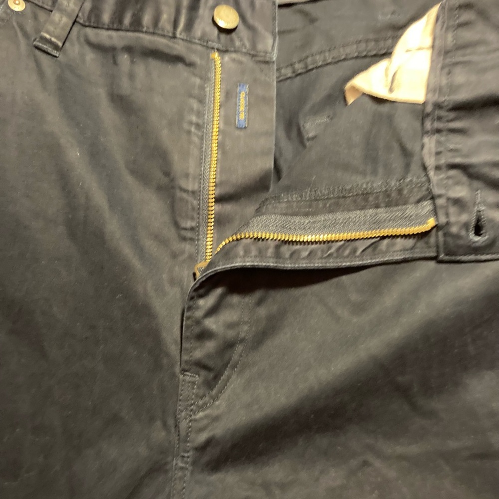 Polo Ralph Lauren black cotton chinos, two back/side pockets preloved condition